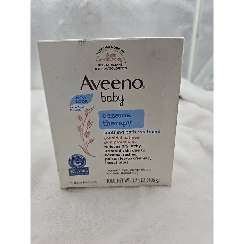 Aveeno Baby Eczema Therapy Soothing Baby Bath Treatment 5 Count 3.75 Oz